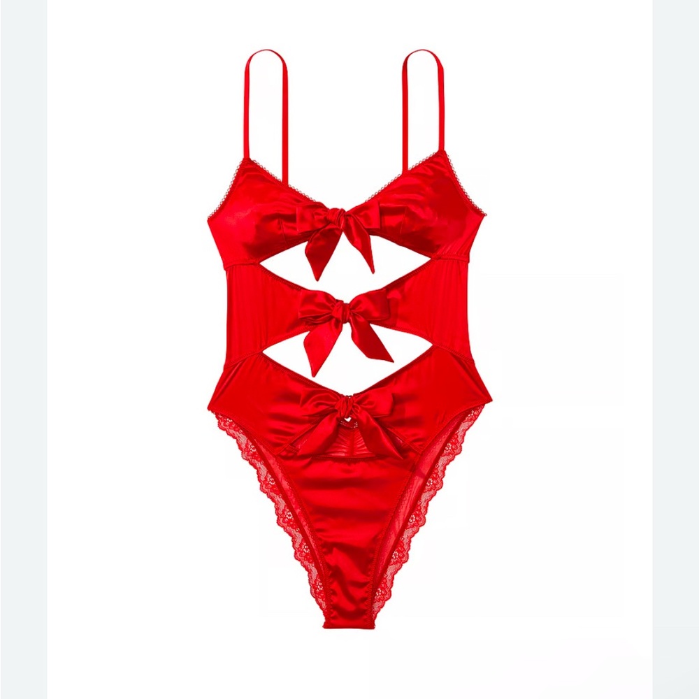 VS women’s lingerie red Teddy aprox S/M nwt